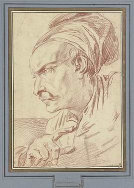 Man in Turban, Profile View