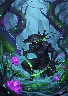 Ninja Panther in Mystical Swamp