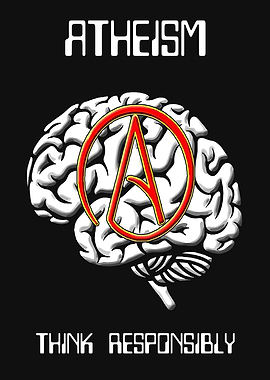 Atheism Brain Symbol Think Responsibly