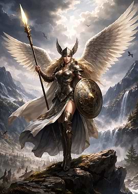Valkyrie Warrior with Spear and Shield