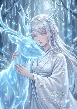 Winter Spirit and Ice Deer