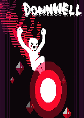 Downwell Game Art