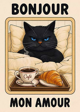 Cat Bonjour Mon Amour