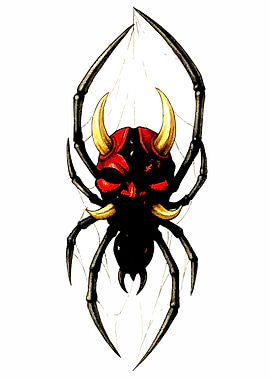 Demon Spider Tattoo Design