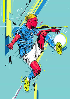 Footballer in Action