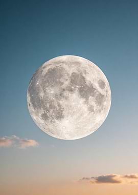 Full Moon in a Blue Sky