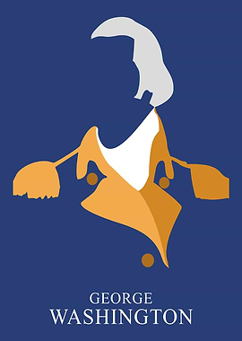 Minimalist George Washington Portrait