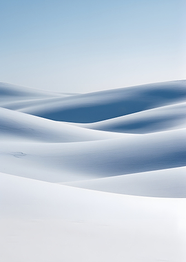 Snowy Dunes Under a Clear Sky