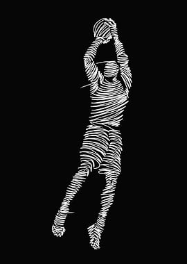 Basketball Player Mid-Jump