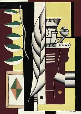 Abstract Still Life with Plant and Vessel - Fernand Leger