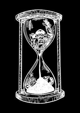 Astronaut trapped in an hourglass