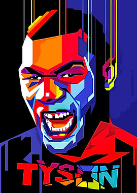 Mike Tyson Pop Art Portrait