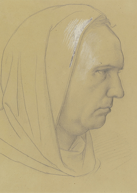 Pencil Sketch of a Man in a Hood