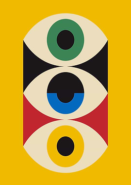 Abstract Eyes Traffic Light