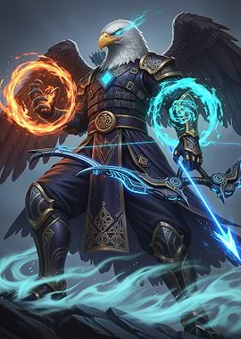 Eagle Warrior with Elemental Magic