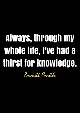 Emmitt Smith quote on knowledge