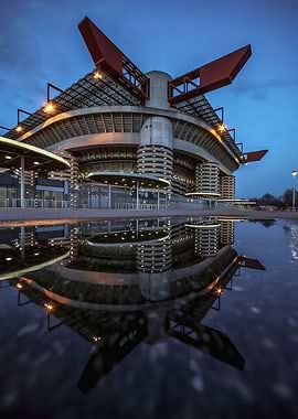San Siro Stadium at Dusk