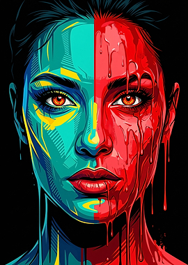 Split Face Portrait
