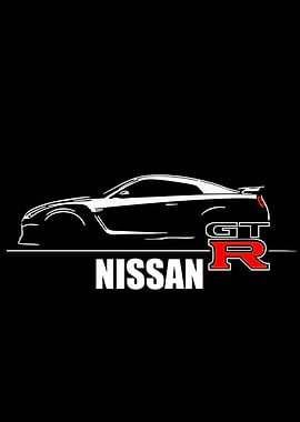 Nissan GT-R Car Silhouette