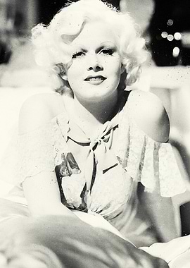 Jean Harlow in a lace negligee