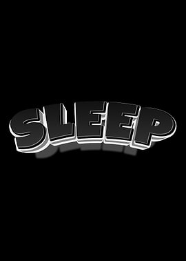 3D Text Art 'SLEEP'