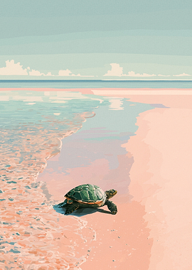 Sea Turtle on a Beach