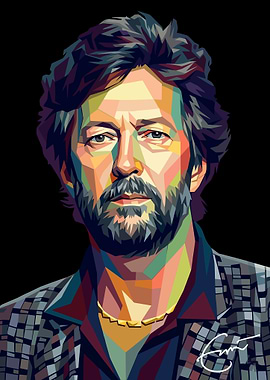 Pop Art Portrait of Eric Clapton