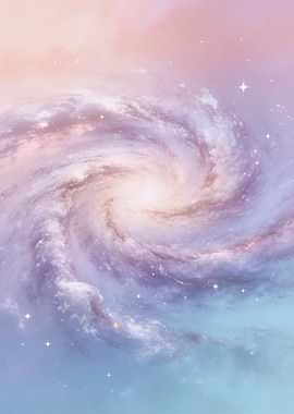 Swirling Galaxy with Stars