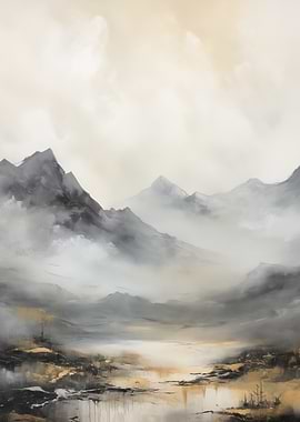 Misty Mountain Landscape