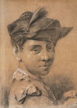 Boy in a feathered hat