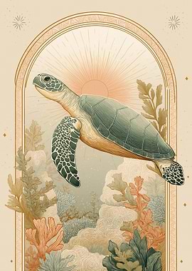 Sea Turtle and Coral Reef Archway
