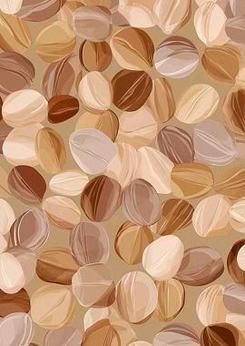 Abstract Pattern of Coffee Beans