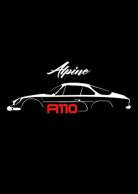 Alpine A110 Car Silhouette