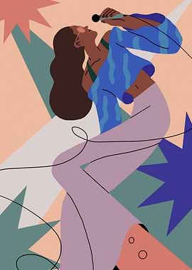 Singer performing on stage