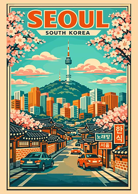 Vintage Travel Seoul South Korea