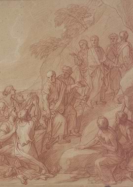 Biblical Scene Drawing