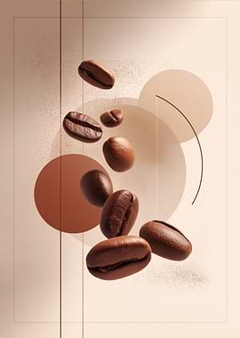 Coffee Beans Falling