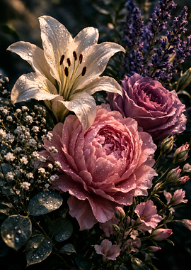 Dew-Kissed Floral Arrangement