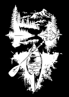 Canoe Reflection in Wilderness