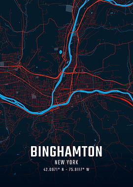 Binghamton New York City Map
