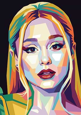 Pop Art Portrait of Ariana Grande