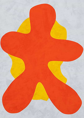 Orange and Yellow Abstract Figure