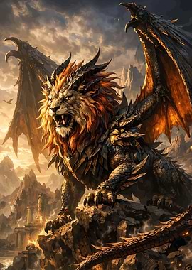 Mythical Lion Dragon Creature