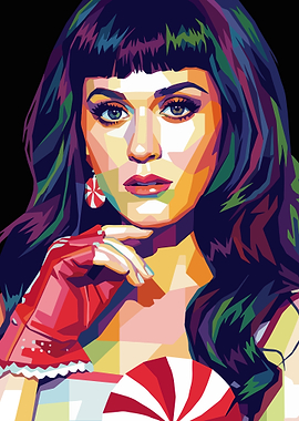 Katy Perry Pop Art Portrait