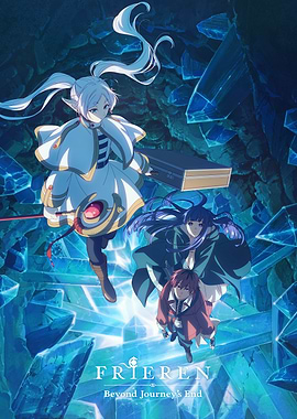 Frieren Crystalline Depths Visual with Logo