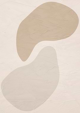 Abstract Beige Organic Shapes