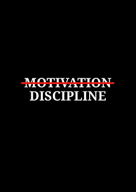 Motivation vs Discipline Text Art