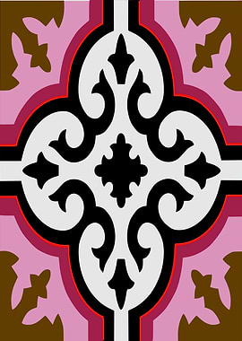 Ornate Floral Tile Design