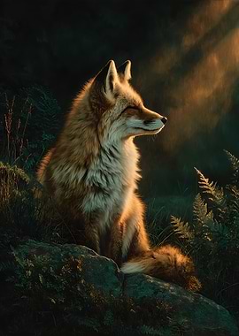 Fox in Golden Light
