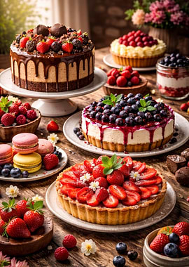 Assortment of Berry Desserts